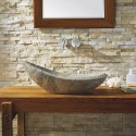 Haides Natural Stone Bathroom Vessel Sink in China Juparana Granite