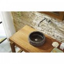 Hercules Natural Stone Bathroom Vessel Sink in Shanxi Black Granite