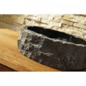 Hercules Natural Stone Bathroom Vessel Sink in Shanxi Black Granite