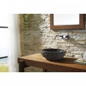 Adonia Natural Stone Bathroom Vessel Sink in Shanxi Black Granite