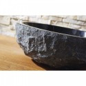 Adonia Natural Stone Bathroom Vessel Sink in Shanxi Black Granite