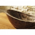 Doris Natural Stone Bathroom Vessel Sink in Coffee Marble