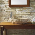Elysia Natural Stone Bathroom Vessel Sink in G682 Granite