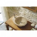 Elysia Natural Stone Bathroom Vessel Sink in G682 Granite