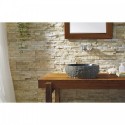Melia Natural Stone Bathroom Vessel Sink in Shanxi Black Granite