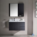 Monaco 36" Wall Mount Left Vanity Set with Mirror and Wall Cabinet