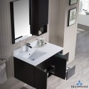 Monaco 36" Wall Mount Left Vanity Set with Mirror and Wall Cabinet
