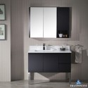 Monaco 42" Left Vanity Set with Medicine Cabinet and Chrome Legs