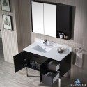 Monaco 42" Left Vanity Set with Medicine Cabinet and Chrome Legs