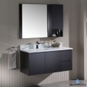 Monaco 42" Wall Mount Left Vanity Set with Mirror and Wall Cabinet