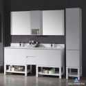 Monaco 72" Double Vanity Set with Linen Cabinet