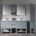 Monaco 72" Double Vanity Set with Linen Cabinet