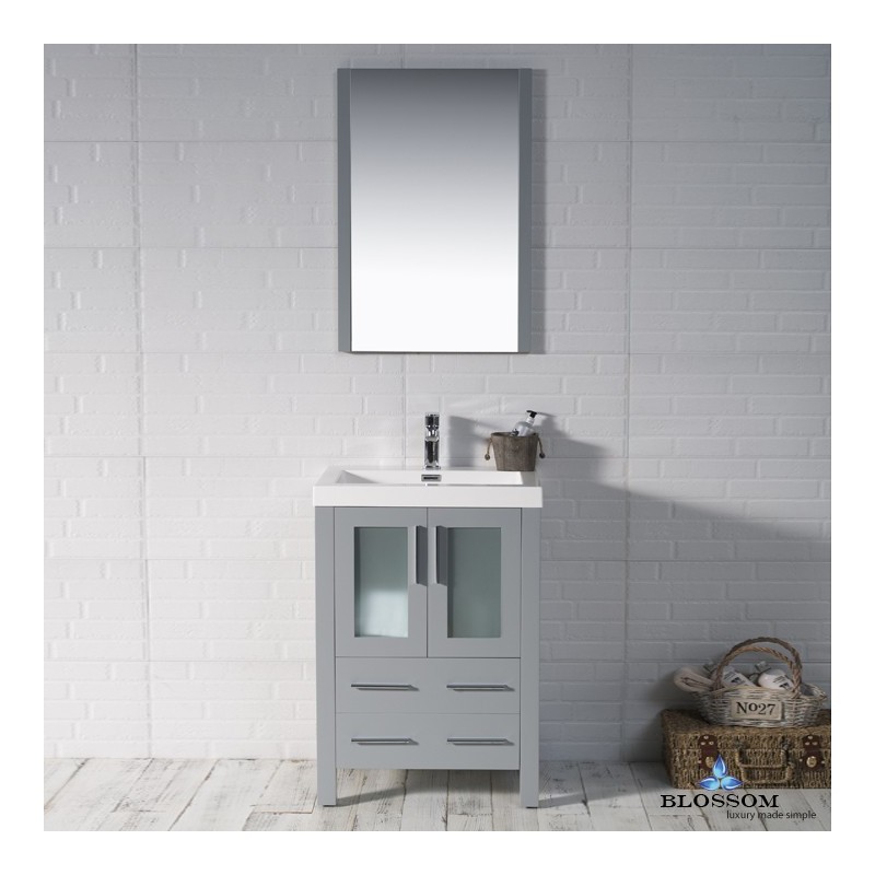 Sydney 24" Vanity Set with Acrylic Top and Mirror