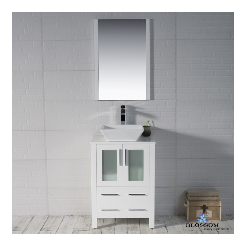 Sydney 24" Vanity Set with Vessel Sink and Mirror