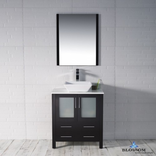 Sydney 30" Vanity Set with Vessel Sink and Mirror