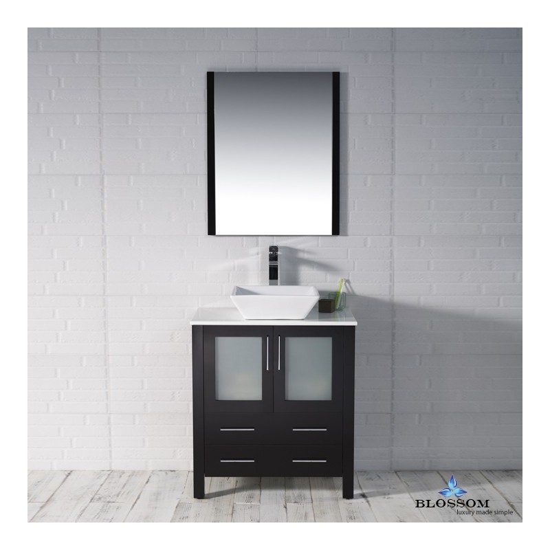Sydney 30" Vanity Set with Vessel Sink and Mirror
