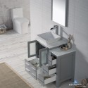 Sydney 36" Vanity Set with Vessel Sink and Side Cabinet