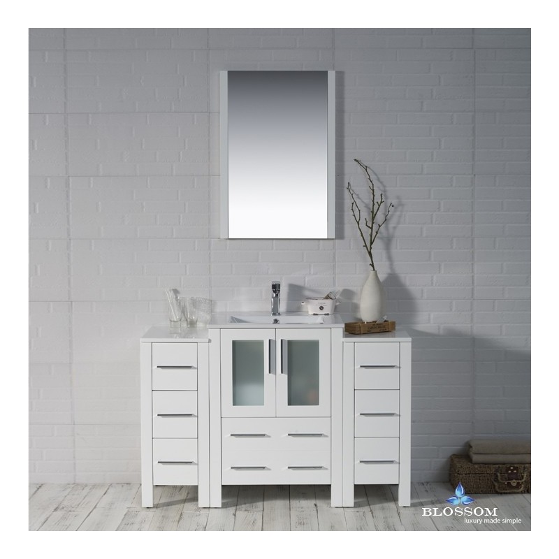 Sydney 48" Vanity Set with Double Side Cabinets