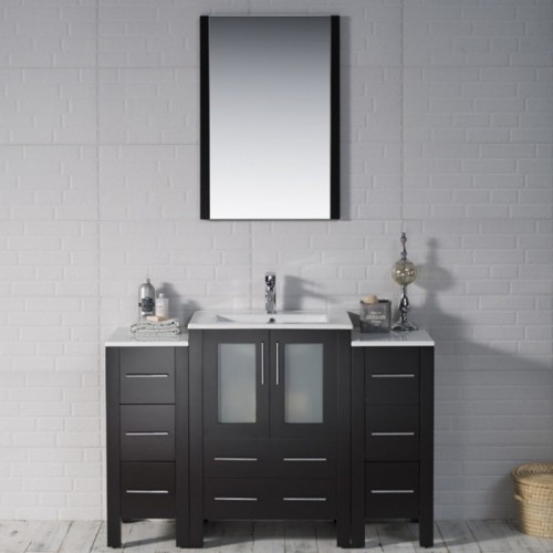 Sydney 48" Vanity Set with Double Side Cabinets