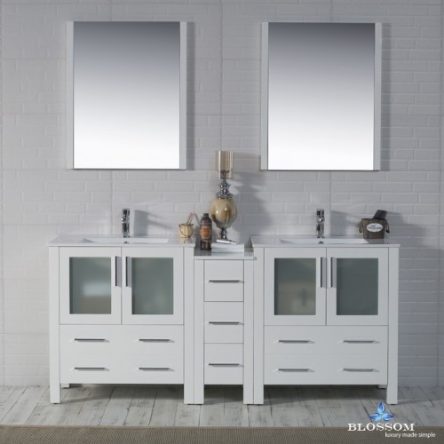 Sydney 72" Double Vanity Set with Mirrors
