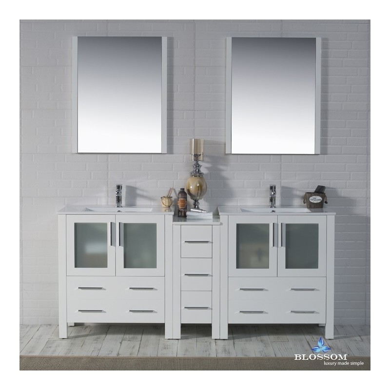 Sydney 72" Double Vanity Set with Mirrors