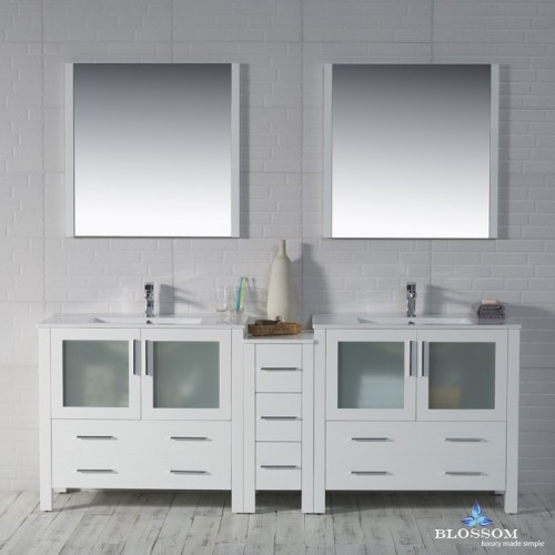 Sydney 84" Double Vanity Set with Mirrors