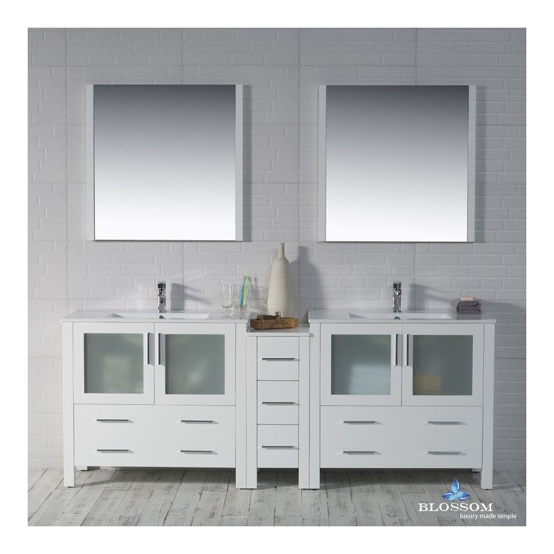 Sydney 84" Double Vanity Set with Mirrors