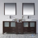 Sydney 84" Double Vanity Set with Vessel Sinks and Mirrors