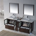 Sydney 84" Double Vanity Set with Vessel Sinks and Mirrors