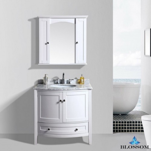 Rome 36" Vanity Set with Mirror and Wall Cabinets