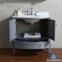 Rome 36" Vanity Set with Mirror and Wall Cabinets