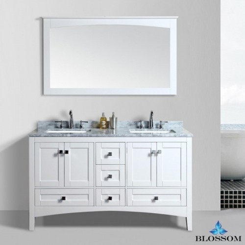 Dubai 60" Double Vanity Set with Mirror