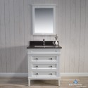 Bordeaux 30" Vanity Set with Mirror and Mocha Woodland Quartz Countertop