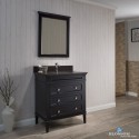 Bordeaux 30" Vanity Set with Mirror and Mocha Woodland Quartz Countertop
