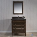 Bordeaux 30" Vanity Set with Mirror and Mocha Woodland Quartz Countertop