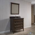 Bordeaux 30" Vanity Set with Mirror and Mocha Woodland Quartz Countertop