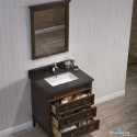 Bordeaux 30" Vanity Set with Mirror and Mocha Woodland Quartz Countertop