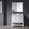 Monaco 36" Right Vanity Set with Mirror and Wall Cabinet