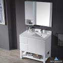 Monaco 36" Right Vanity Set with Mirror and Wall Cabinet