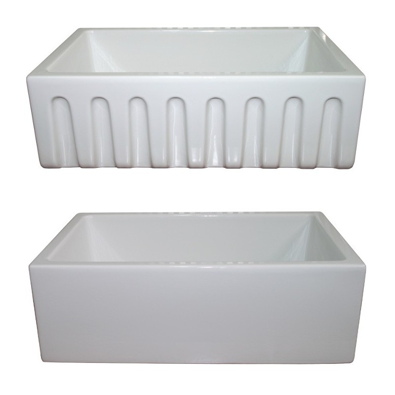 LaToscana LAT-R3018W 29-1/2" Reversible Fireclay Farmhouse Sink