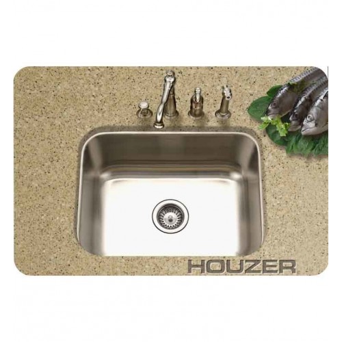 Houzer MS-2309-1 Rectangular Undermount Single Basin Bar Sink