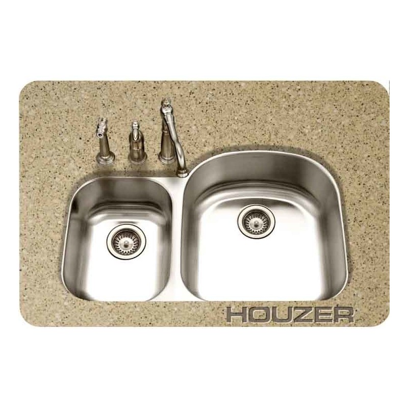 Houzer MC-3210SL-1 36 inch Undermount 70 / 30 Large Right Basin Kitchen Sink