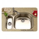 Houzer MG-3209SL-1 Medallion 80/20 Double Bowl Undermount Stainless Steel Sink