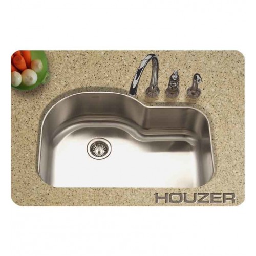 Houzer MH-3200-1 32 inch Undermount Single Oblong Basin Kitchen Sink
