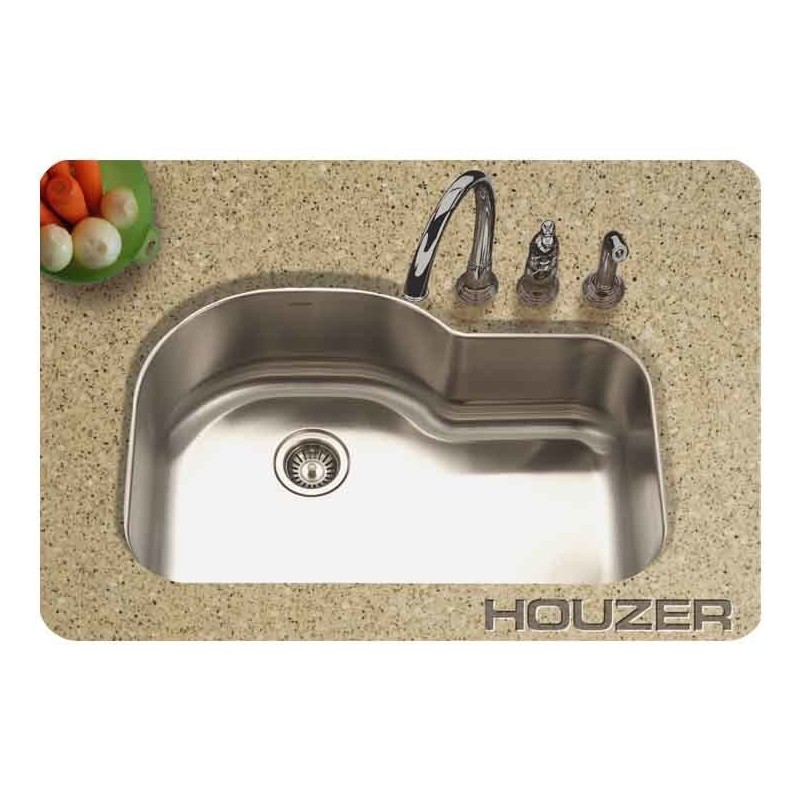 Houzer MH-3200-1 32 inch Undermount Single Oblong Basin Kitchen Sink
