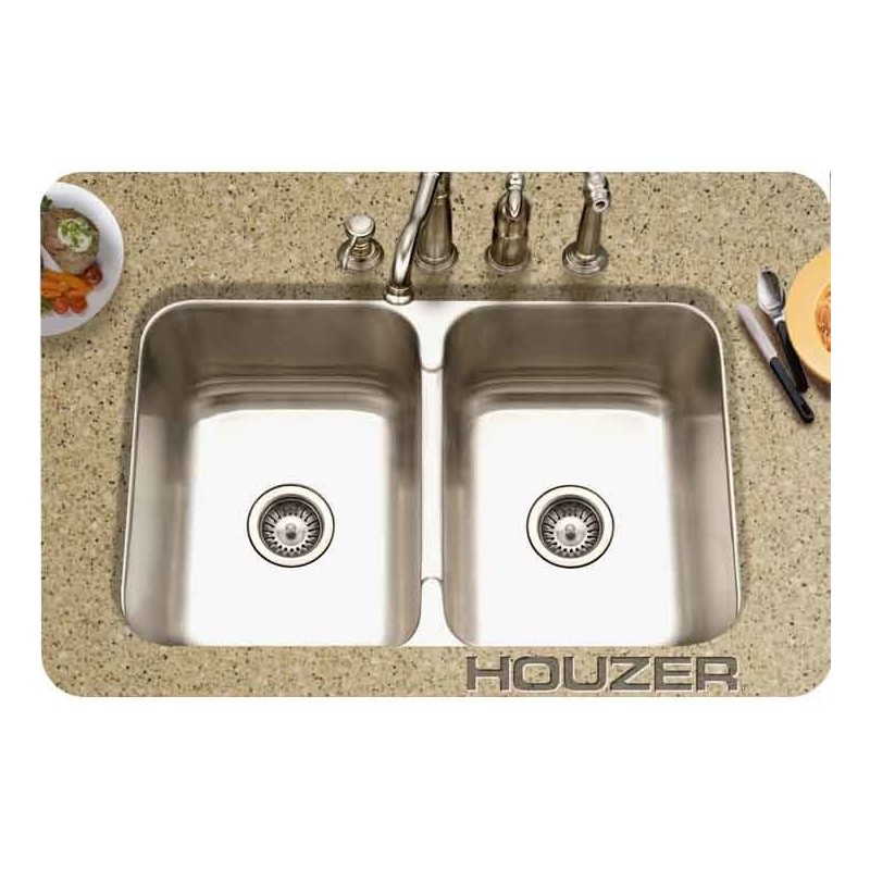 Houzer MGD-3120-1 Undermount Double Basin Kitchen Sink