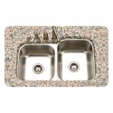 Houzer STE-2300SL-1 Double Basin Undermount Kitchen Sink with Super-Silencer and StoneGuard