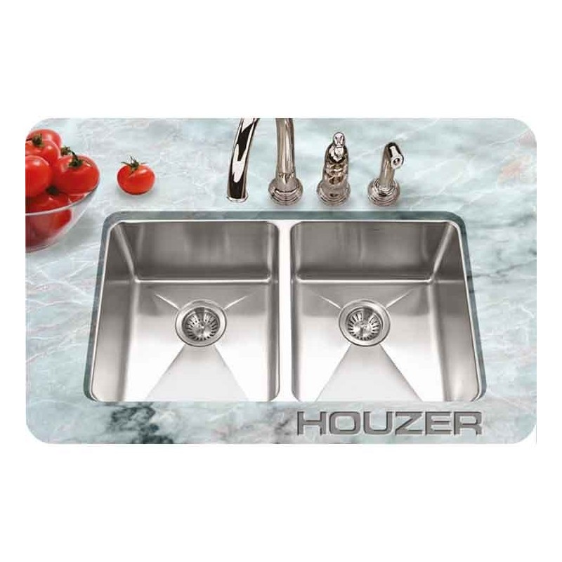 Houzer NOD-4200 Undermount Double Basin Kitchen Sink