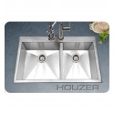Houzer BCD-3322 Drop In 60/40 Double Basin Stainless Kitchen Sink
