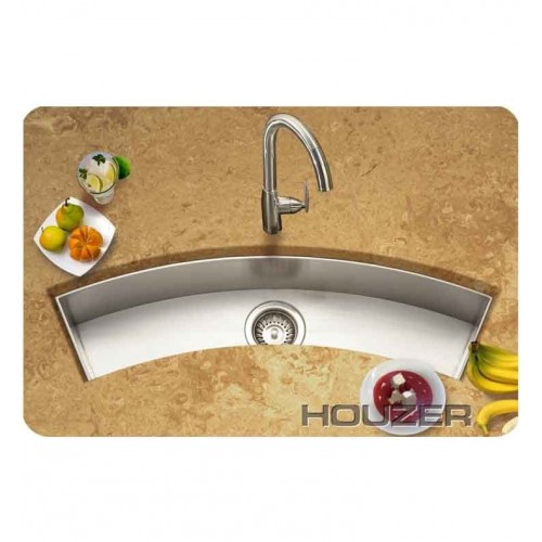Houzer CTC-3312 Undermount Curved Single Basin Bar Sink